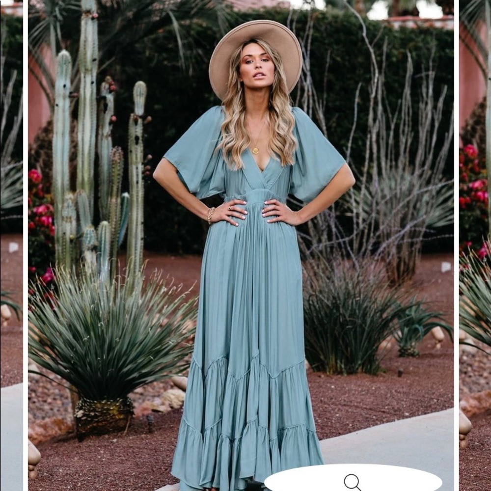 Seafoam Tiered Maxi Dress